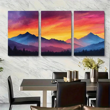 33pcs Sunrise With Colorful Sky Perfect Wall Art Set Canvas Framed 60x90cm - High Quality Print 100% Australian Made Wall Canvas Ready to Hang