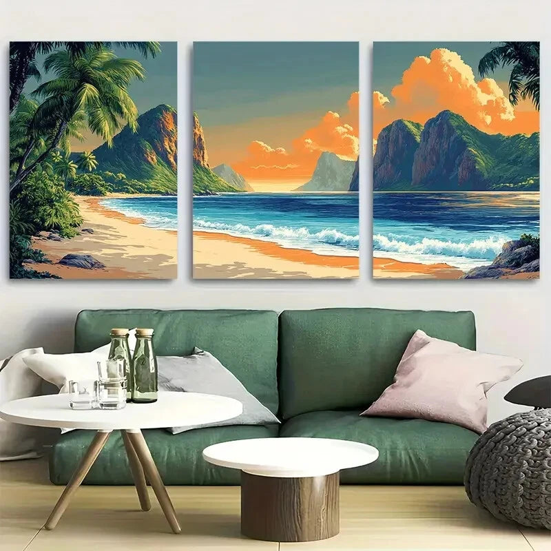 3pcs American Samoa National Park Metal Print Ready to Hang Art