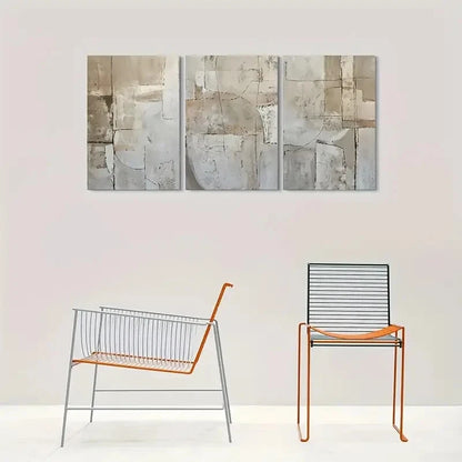 3pcs Modern Abstract Art Triptych Metal Print Ready to Hang Art