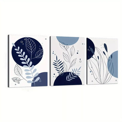 3pcs Abstract Geometric Modern Minimalist Wall Art Set Canvas Framed 50x70cm -  High Quality Print 100% Australian Made Wall Canvas Ready to Hang