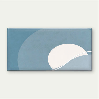 Soothing Blue Abstract Landscape Sun Wall Art Canvas Office Home Framed 120x60cm