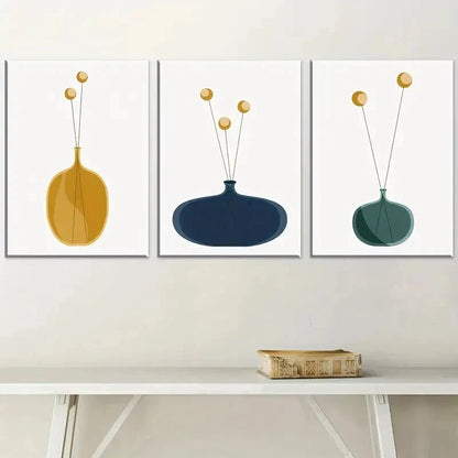 3pcs Light Luxury Vase Directly Perfect Wall Art Set Canvas Framed 40x60cm - High Quality Print 100% Australian Made Wall Canvas Ready to Hang