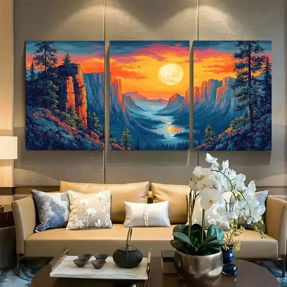 3pcs Black Canyon Of The Gunnison National Park Metal Print Ready to Hang Art