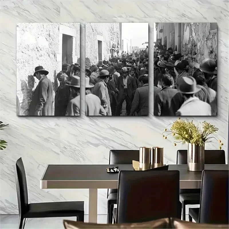 3pcs Vintage Mexican Revolutionary Photograph Metal Print Ready to Hang Art