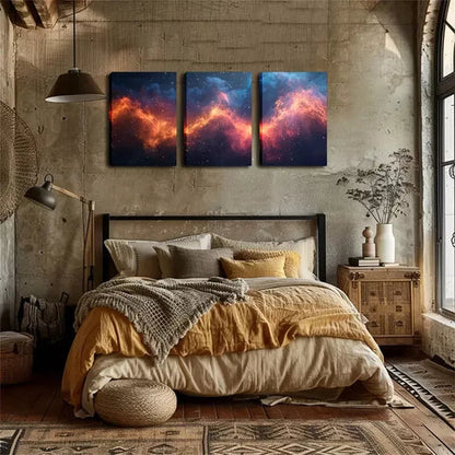 3pcs Abstract Cloud And Light Wall Art Set Wall Art Canvas Unframed - High Quality Print 100% Australian Made Wall Canvas