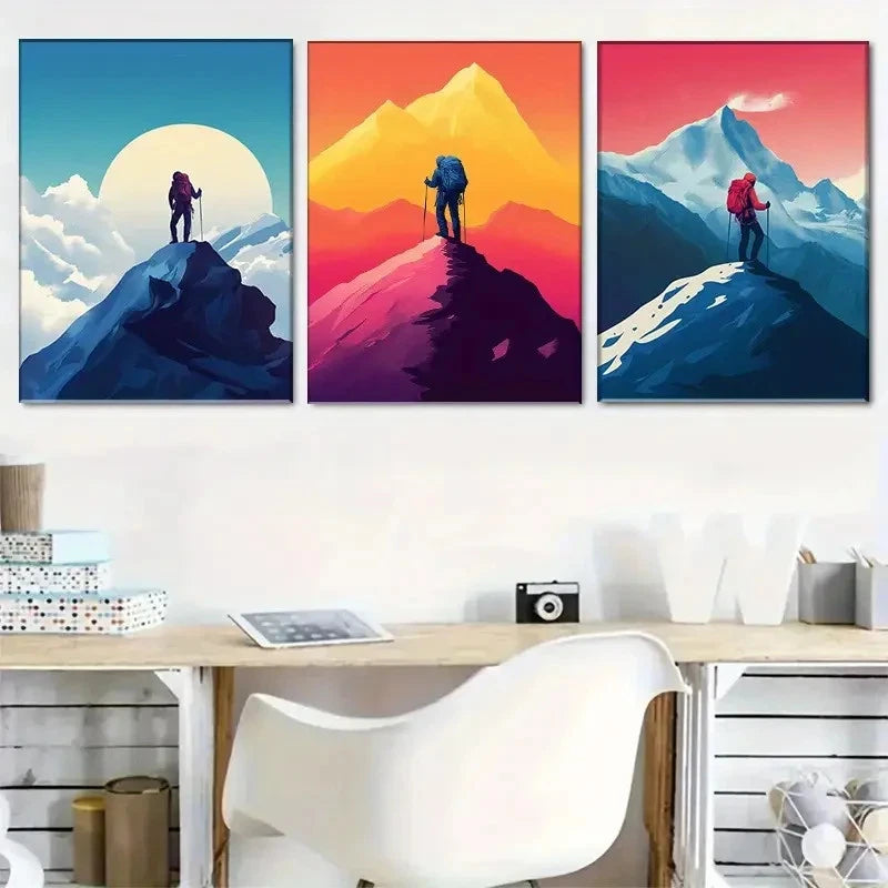 3pcs Three-Piece Home Decor Painting Set Metal Print Ready to Hang Art