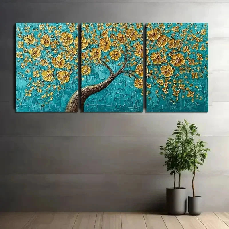 3pcs Featuring The Tree Of Life Poster Metal Print Ready to Hang Art