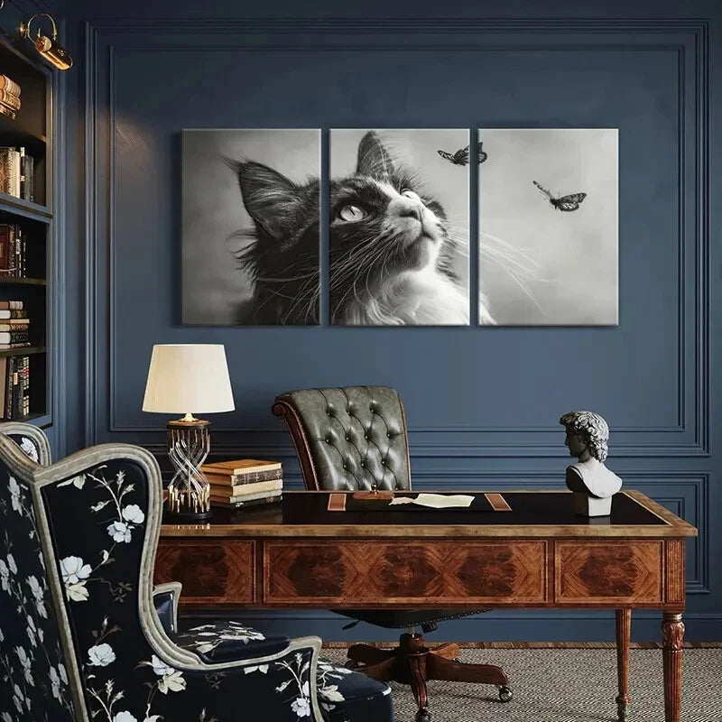 3pcs Soft Fur Dreamy Mood Nature-Inspired Metal Print Ready to Hang Art