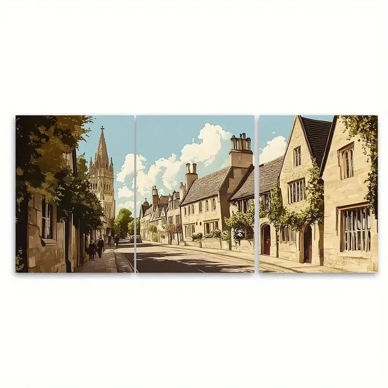 3pcs Vintage Cirencester England Travel Posters Metal Print Ready to Hang Art