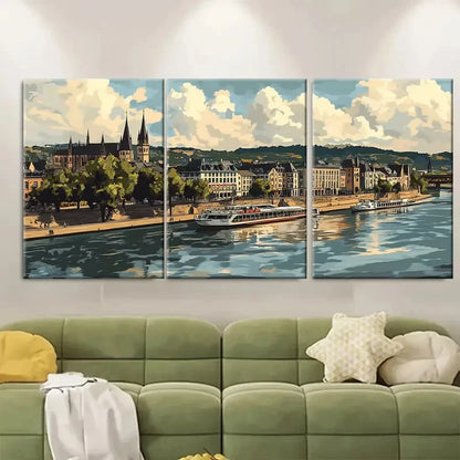 3pcs Koblenz Germany Cityscape Metal Print Ready to Hang Art