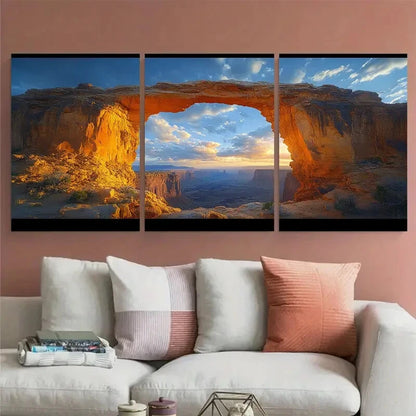 3pcs Mesa Arch Canyonlands National Park Metal Print Ready to Hang Art