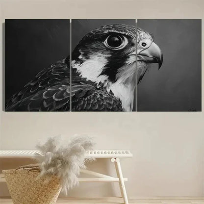 3pcs Bird Falcon, on Canvas, Thick Layers Wall Art Canvas Unframed - High Quality Print 100% Australian Made Wall Canvas