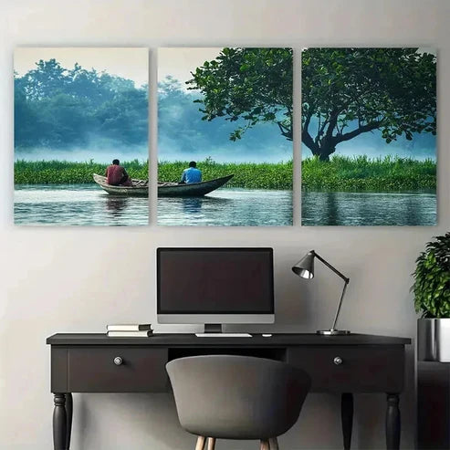 3pcs Botanical Bangladesh Decor Travel Perfect Wall Art Set Canvas Unframed – High Quality Print 100% Australian Made Wall Canvas
