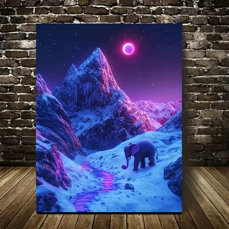 Beautiful Dolphin Sunset Scene with Glowing 40x60cm Metal Print Ready to Hang