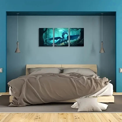 3pcs   Fantasy Forest Theme Metal Print Ready to Hang Art