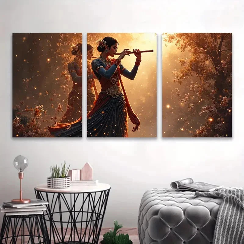 3pcs Women at Play Painting Wall Art Set Canvas Framed 40x60cm - High Quality Print 100% Australian Made Wall Canvas Ready to Hang