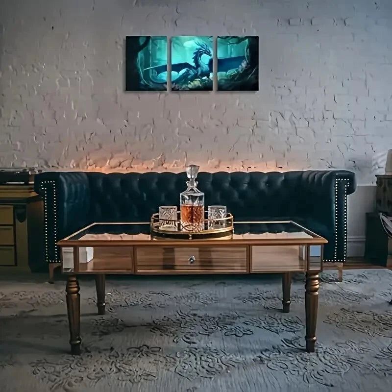 3pcs   Fantasy Forest Theme Metal Print Ready to Hang Art