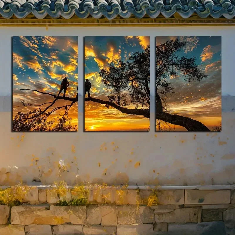 3pcs Obstacle Can Be Overcome with Sky View Metal Print Ready to Hang Art