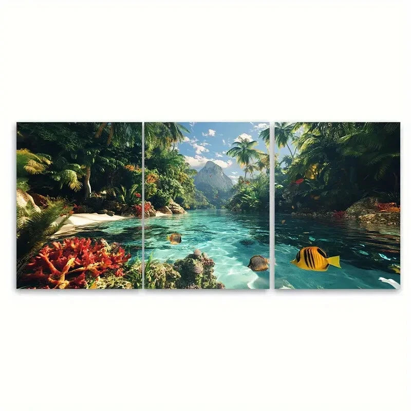 3pcs Virgin Islands National Park Travel Poster Metal Print Ready to Hang Art