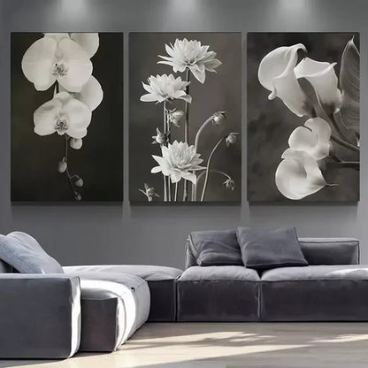 3pcs Beautiful Flower Art Set Canvas Unframed - High Quality Print 100% Australian Made Wall Canvas