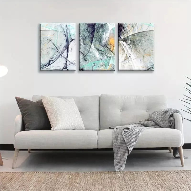 3pcs Abstract Modern Line Canvas Framed 40x60cm - High Quality Print 100% Australian Made Wall Canvas Ready to Hang