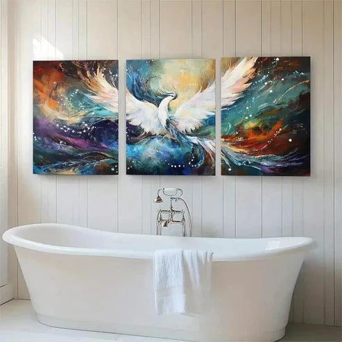 3pcs Abstract Phoenix Mythical Motion Perfect Wall Art Canvas Unframed - High Quality Print 100% Australian Made Wall Canvas