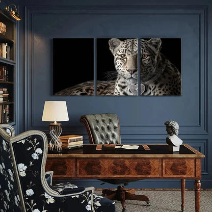 3pcs Luxurious Heart Pendant Wild Beauty Metal Print Ready to Hang Art