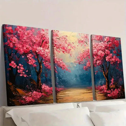 3pcs Abstract Floral Landscape AF Wall Art Set Canvas Unframed - High Quality Print 100% Australian Made Wall Canvas