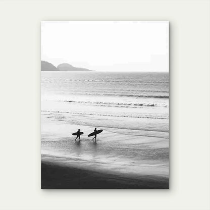 Beach Walkers 40x60cm Metal Print Ready to Hang