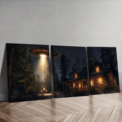 3pcs Alien Cabin Poster Wall Art Set Canvas Unframed - High Quality Print 100% Australian Made Wall Canvas