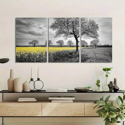 3pcs High-Definition White Flowers in Vase Metal Print Ready to Hang Art