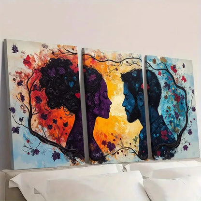 3pcs Abstract Decor with Vibrant Colors K Wall Art Set Canvas Framed 60x90cm - High Quality Print 100% Australian Made Wall Canvas Ready to Hang