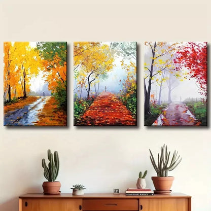 3pcs  Forest Scenery, Dream Minimalist painting Wall Art Set Canvas Framed 40x60cm - High Quality Print 100% Australian Made Wall Canvas Ready to Hang