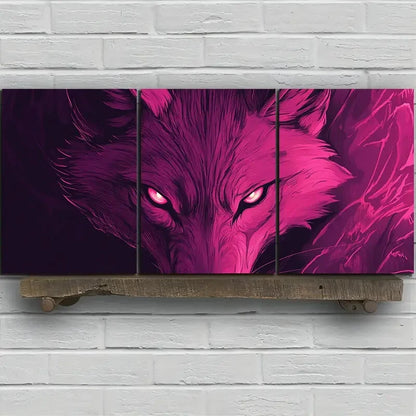 3pcs Desert Majesty Charming Coyote Trio Metal Print Ready to Hang Art