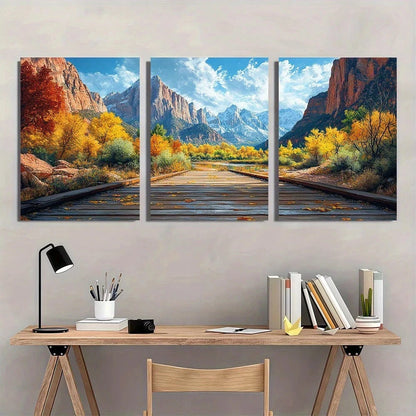 3pcs National Park Painting Nature Metal Print Ready to Hang Art