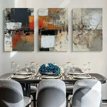 3pcs Color Abstract Design Canvas Framed 40x60cm - High Quality Print 100% Australian Made Wall Canvas Ready to Hang