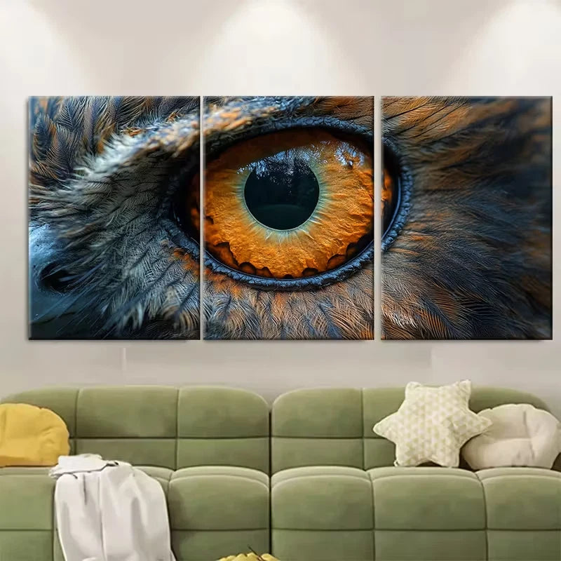 3pcs Woodland Birds Eye View Metal Print Ready to Hang Art