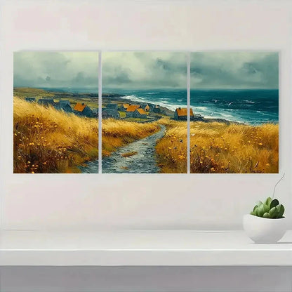 3pcs Doolin Painting County Clare Art Irish VillageMetal Print Ready to Hang Art