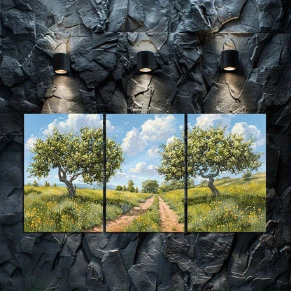 3pcs Embrace of Nature Oil Painting Metal Print Ready to Hang Art