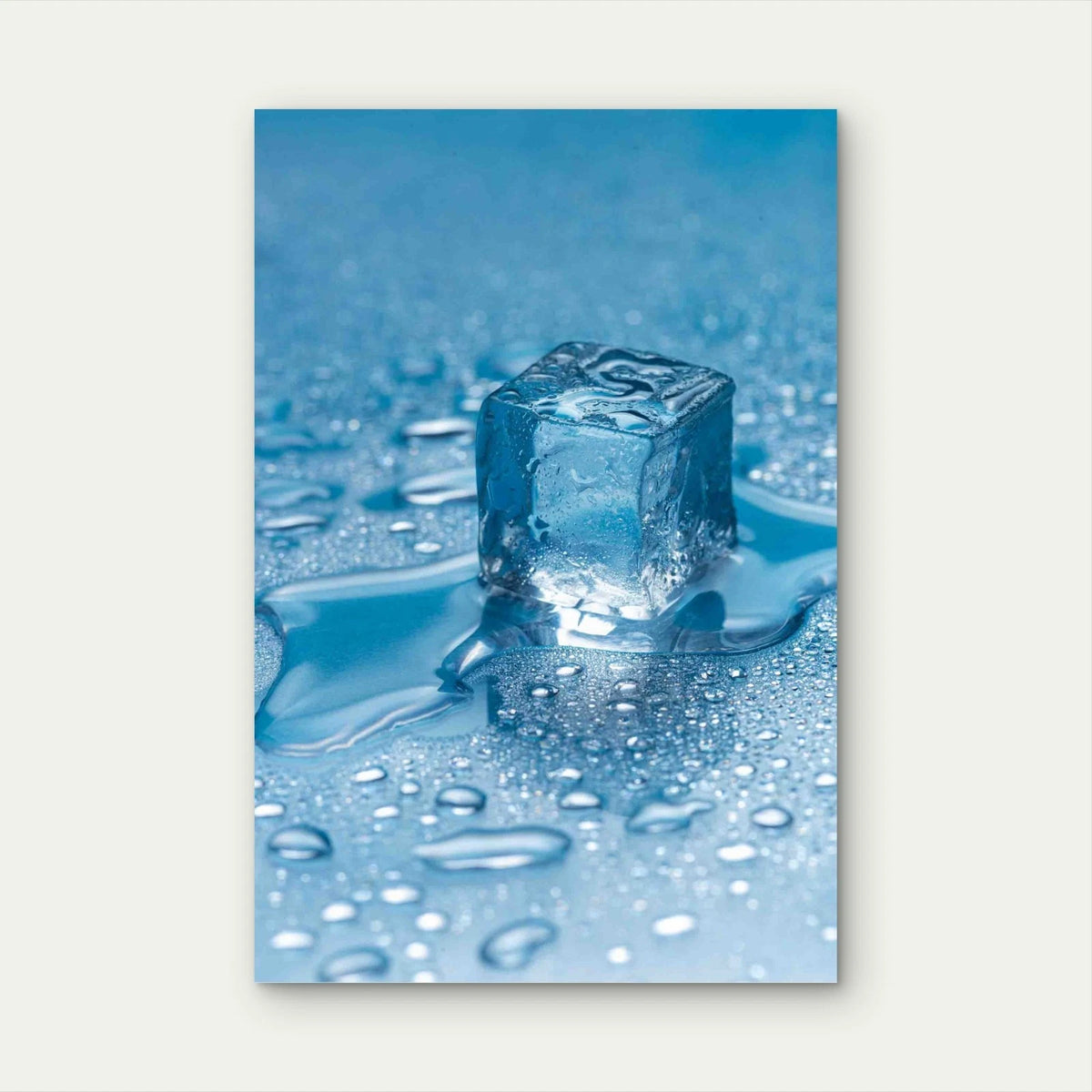 High Angle Ice Cube Still Life Metal Print Ready to Hang