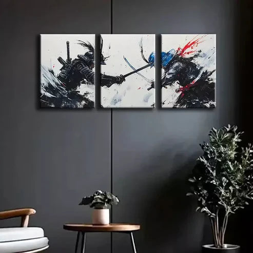3pcs Two SamuraiArt Art Canvas Unframed - High Quality Print 100% Australian Made Wall Canvas