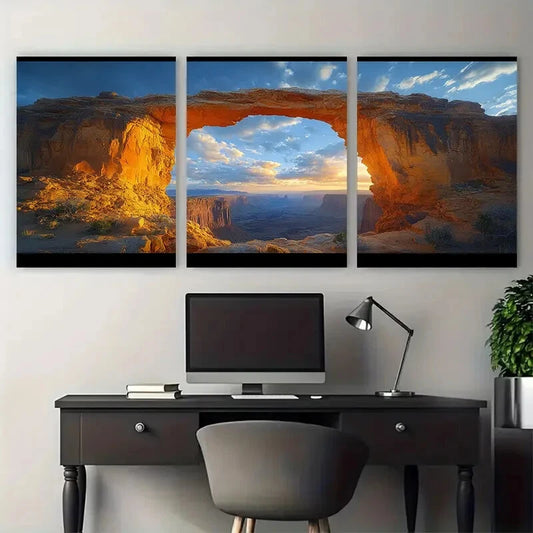 3pcs Mesa Arch Canyonlands National Park Metal Print Ready to Hang Art