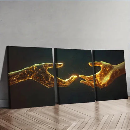 3pcs Mechanical hand Wall Art Set Canvas Unframed - High Quality Print 100% Australian Made Wall Canvas