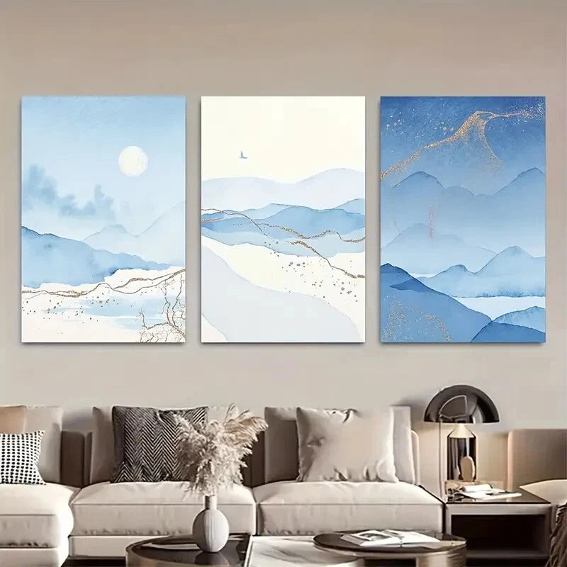 3pcs Stunning Coastal Blue Ocean Beach Scenes Metal Print Ready to Hang Art