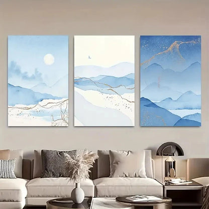 3pcs Stunning Coastal Blue Ocean Beach Scenes Metal Print Ready to Hang Art