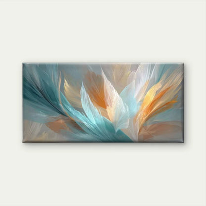 Blue Golden White Green Wall Art Canvas Office Home Room Framed 120x60cm