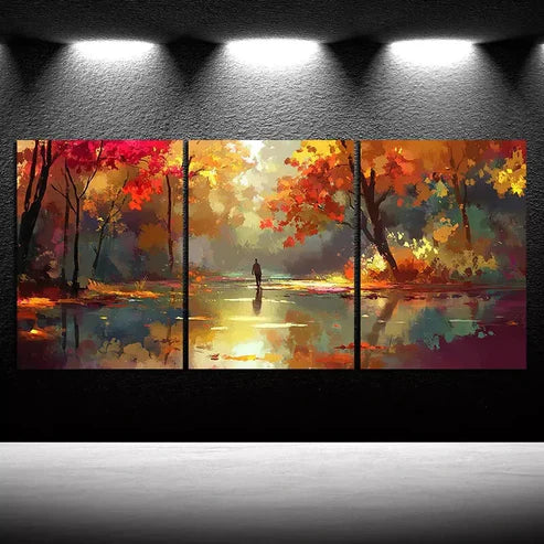 3pcs Forest Walk Wall Art Canvas Unframed - High Quality Print 100% Australian Made Wall Canvas