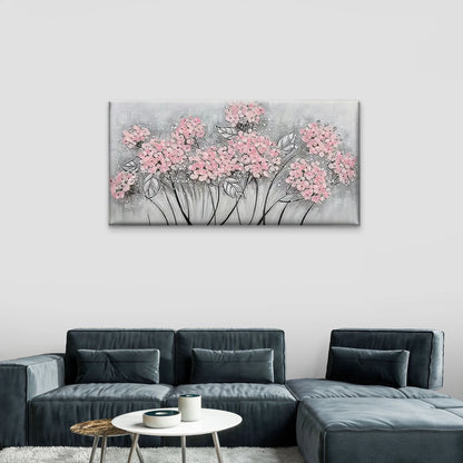 Pink Flower Tree Floral Wall Art Canvas Office Home Room Framed 120x60cm