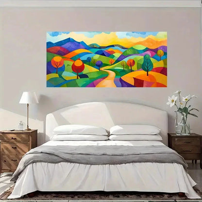 Abstract Landscape Wall Art Canvas Office Home Room Framed 120x60cm