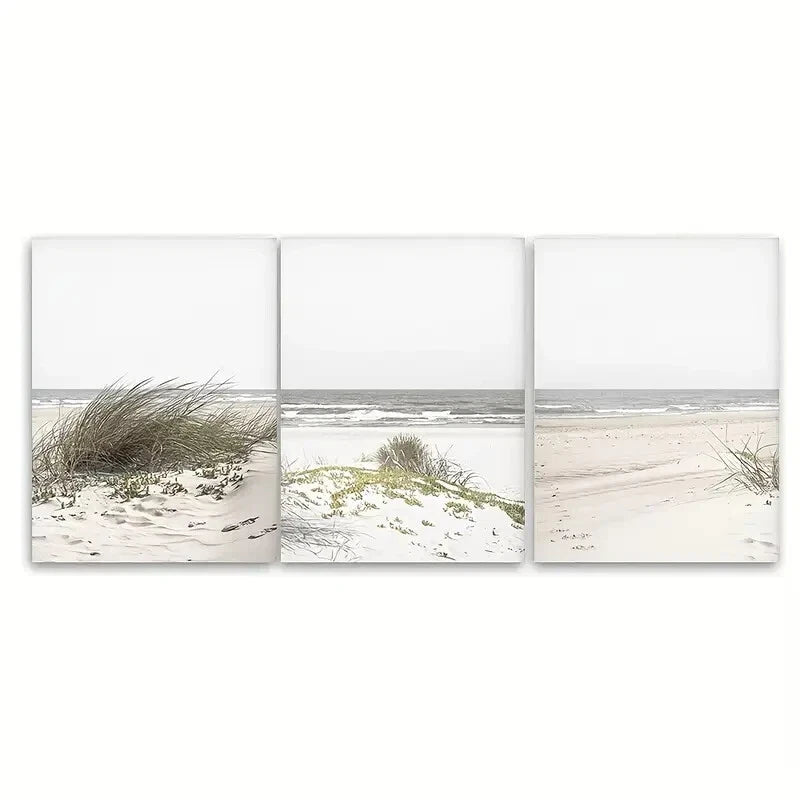 3pcs Nature Print Art Modern Minimalist Poster Metal Print Ready to Hang Art